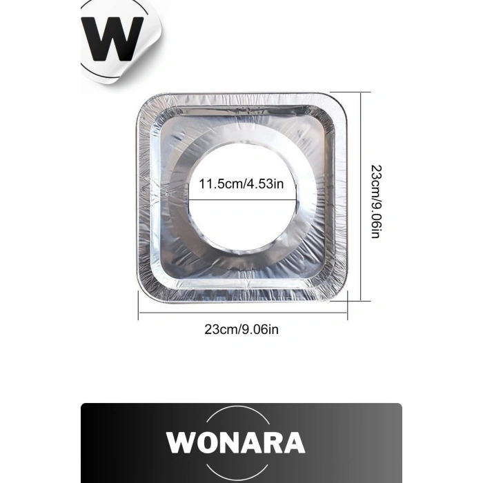 Özel Üretim Şık Tasarımlı Isıya Dayanıklı Gümüş Alüminyum Ocak Koruma Folyosu - 10lu Set