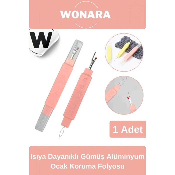 Çok Amaçlı Çok Amaçlı Kullanışlı Ergonomik Saplı Pratik Dikiş Sökücü ve İğne İplik Seti 2si 1 Arada