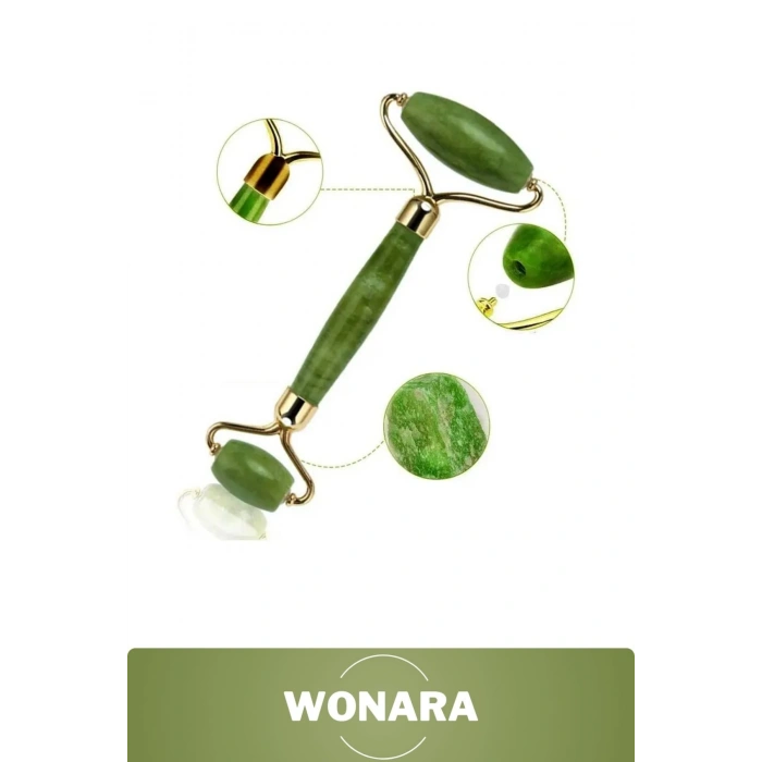 Deluxe Pürüzsüz Parlak Cilt İçin Elmacık Kemiği Kan Akışı Desteği Yeşim Taşı Göz ve Yüz Masaj Aleti