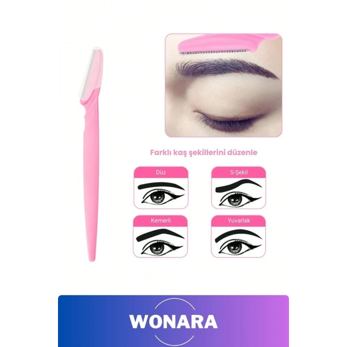 Premium Pratik Tahrişe Karşı Bakım İçin Tüy Yüz Bıyık Alma Aleti 3lü Set Kaş ve Yüz Usturası