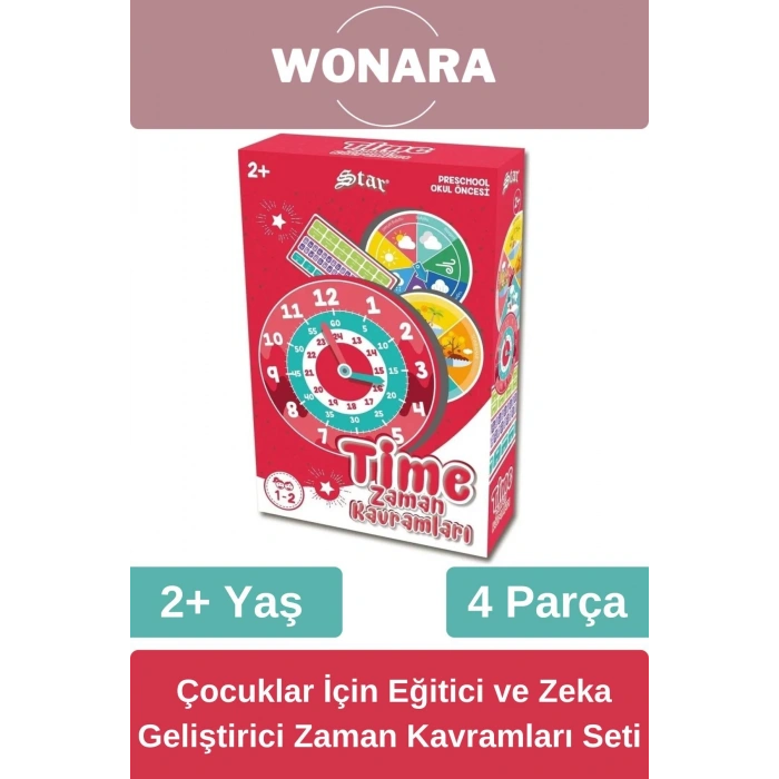 Eğitici Zeka Geliştirici Aile ile El-Göz Koordinasyonu Desteği Eğlenceli Zaman Kavramları Seti