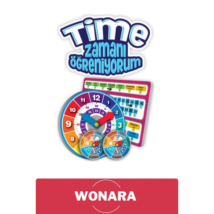 Eğitici Zeka Geliştirici Aile ile El-Göz Koordinasyonu Desteği Eğlenceli Zaman Kavramları Seti