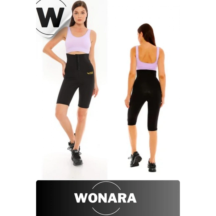 Premium Şekillendirici İnceltici Konforlu Antrenman Koşu Yürüyüş Yüksek Bel Kısa Termal Sauna Tayta