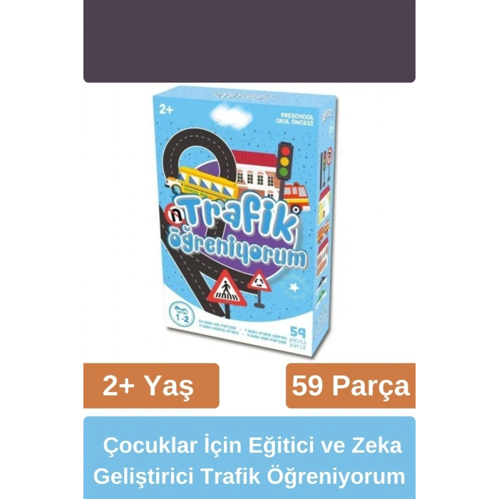 Eğitici Zeka Geliştirici Aile ile El-Göz Koordinasyonu Desteği Eğlenceli Trafik Öğreniyorum Seti
