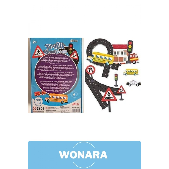 Eğitici Zeka Geliştirici Aile ile El-Göz Koordinasyonu Desteği Eğlenceli Trafik Öğreniyorum Seti