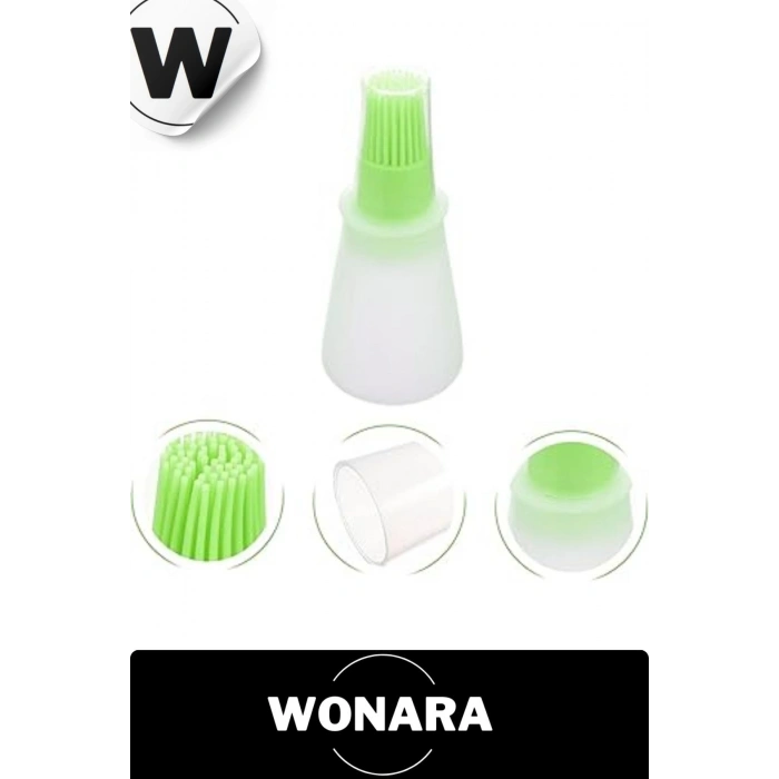 Pratik Seri Dayanıklı Kolay Temizlenen Uzun Ömürlü Sürülebilir Silikon Uçlu Fırçalı Yağdanlık 4 Adet