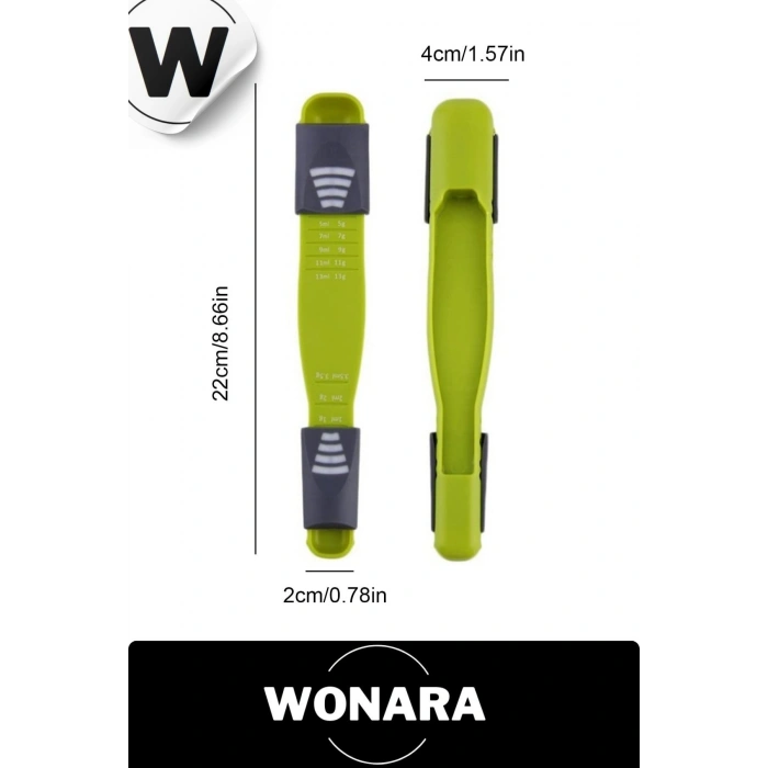 Özel Tasarım Gıda Uyumlu Plastik Baharat Kahve İçin Çok Amaçlı Hassas Ayarlı Gıda Ölçüm Kaşığı