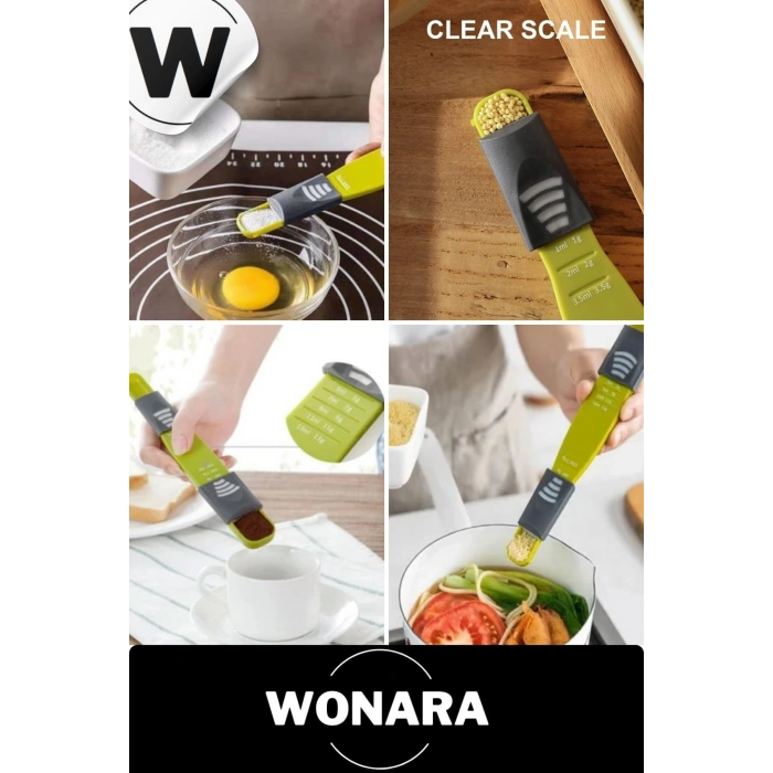 Özel Tasarım Gıda Uyumlu Plastik Baharat Kahve İçin Çok Amaçlı Hassas Ayarlı Gıda Ölçüm Kaşığı