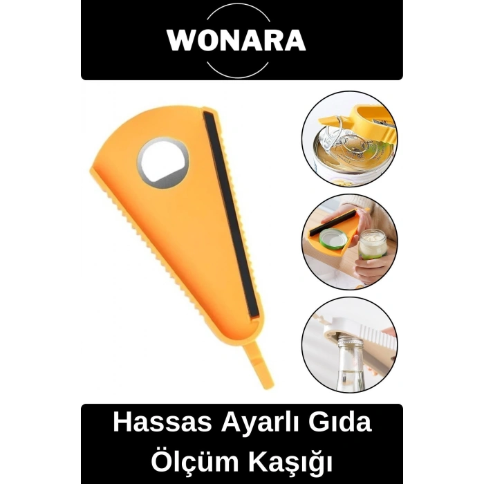 Çok Amaçlı Güç Gerektirmeyen Kaymaz Lastik Şeritli V Tipi Kavanoz Şişe Kapak Açacağı