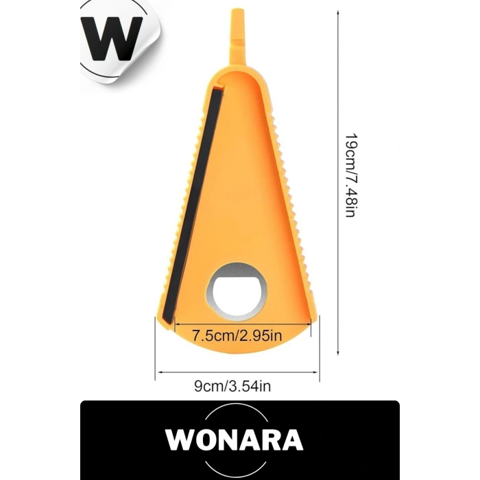 Çok Amaçlı Güç Gerektirmeyen Kaymaz Lastik Şeritli V Tipi Kavanoz Şişe Kapak Açacağı