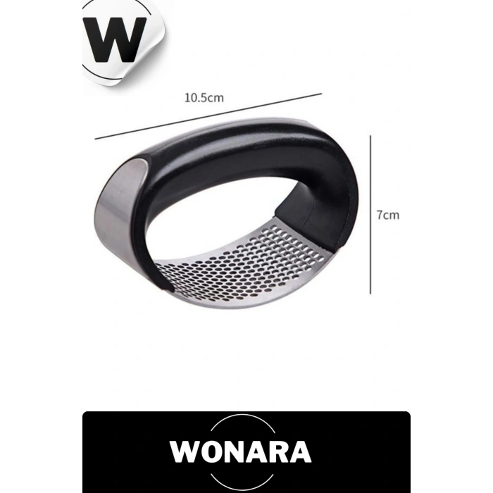 Pratik Kolay Temizlenebilir Paslanmaz Çelik Ergonomik Saplı Hızlı Mutfak Sarımsak Ezici ve Rendesi