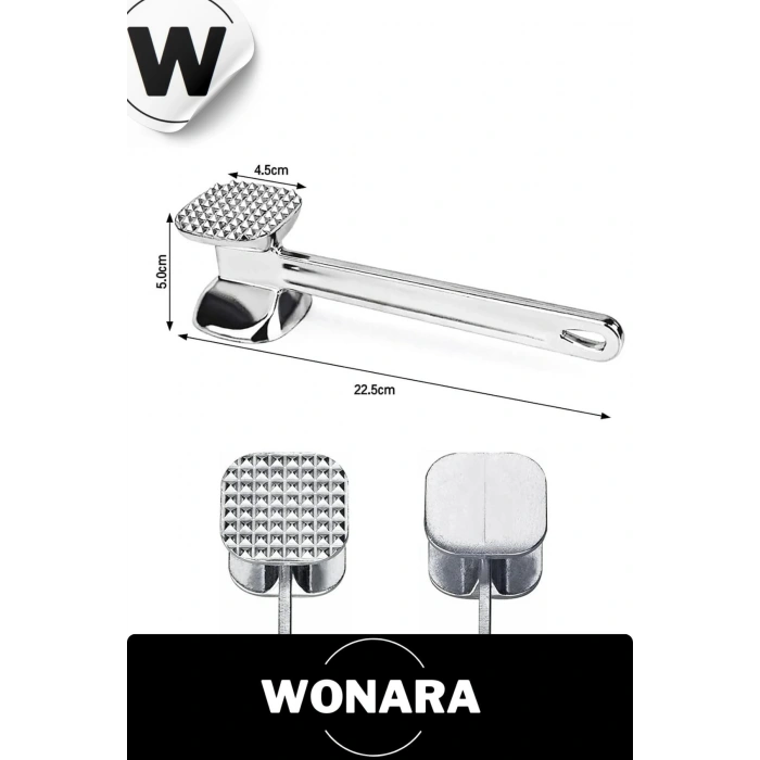 Paslanmaz Kararmaz Kaymaz Uzun Saplı Çelik Çift Taraflı Et Yumuşatma Ezme Dövme Tokmak Çekiç