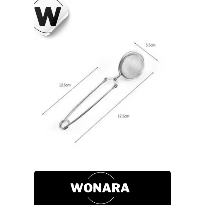 Özel Üretim Paslanmaz Çelik Maşalı İnce Gözenekli Elek Geniş Kulplu Bitki Çayı Demlik Süzgeci 2 Adet