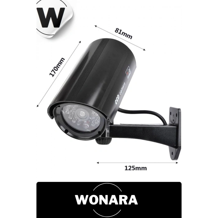 Özel Tasarım Ev Ofis Bahçe İçin Led Işıklı Pilli Caydırıcı Dekoratif Güvenlik Kamerası 1 Adet