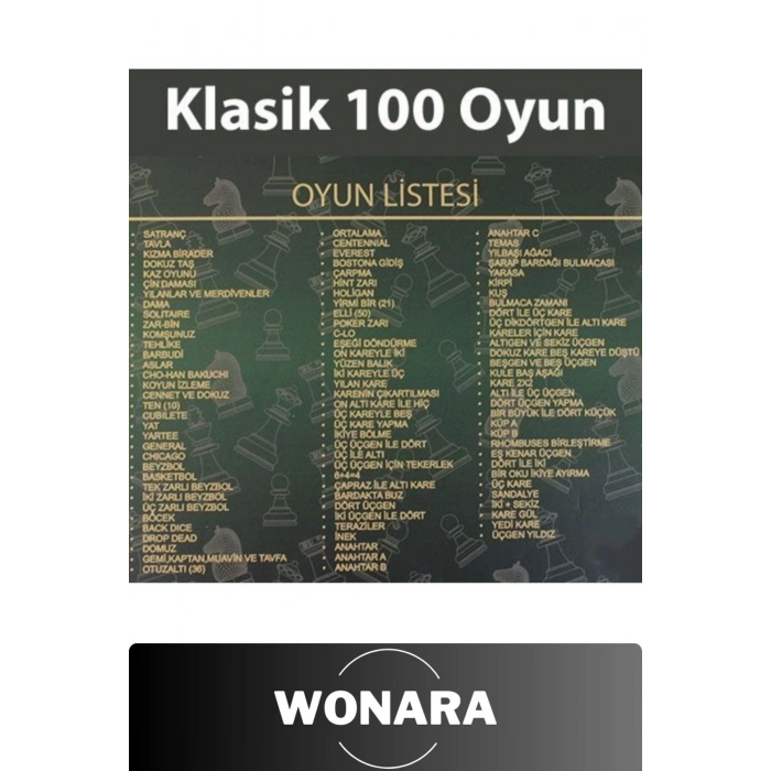 Premium Board Games - Zeka Eğlence Geliştirici Eğitici Strateji 100 Classic Oyun Kutu Oyunu