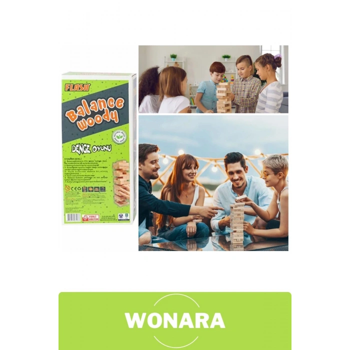 Premium Board Games - Zeka Eğlence Geliştirici Eğitici Strateji Balance Woody Ahşap Denge Kutu Oyunu