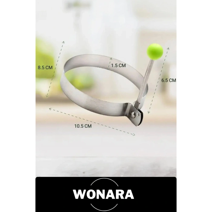 Premium Seri Yapışmaz Kaplamalı Dayanıklı Şık Tasarımlı Yuvarlak Metal Omlet ve Krep Kalıbı 3 Adet