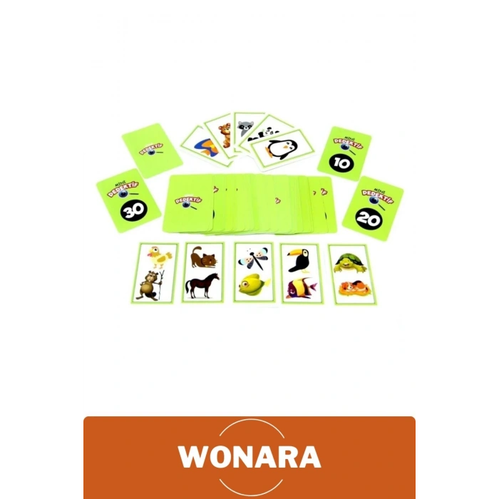 Özel Zeka Geliştirici Eğitici Ailece Çocuklara Eğlenceli Mini Dedektif Meyve&Sebzeler Oyun Kart Seti