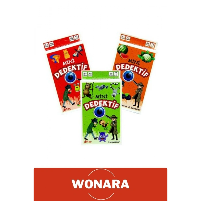 Özel Zeka Geliştirici Eğitici Ailece Çocuklara Eğlenceli Mini Dedektif Genl Oyun Kart Seti