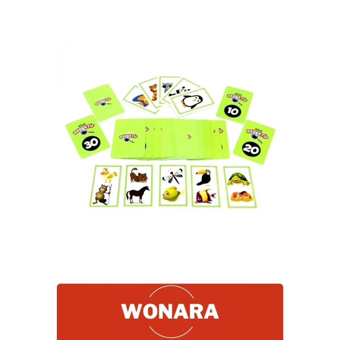 Özel Zeka Geliştirici Eğitici Ailece Çocuklara Eğlenceli Mini Dedektif Genl Oyun Kart Seti