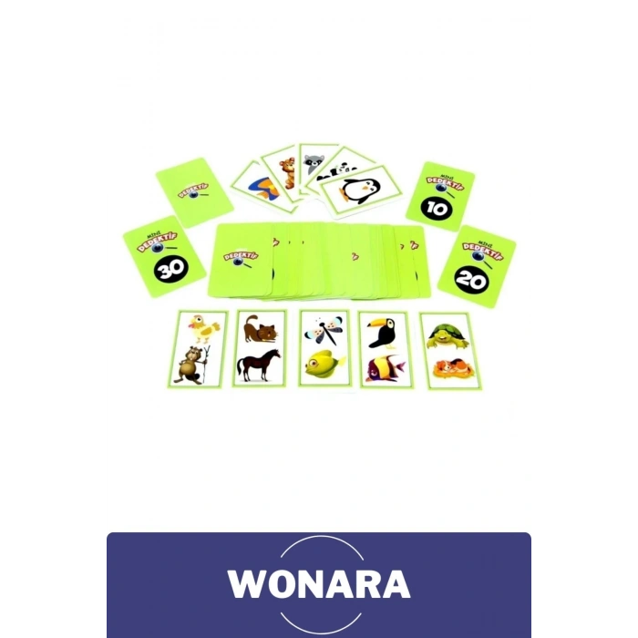 Özel Zeka Geliştirici Eğitici Ailece Çocuklara Eğlenceli Mini Dedektif Üçü Bir Arada Oyun Kart Seti