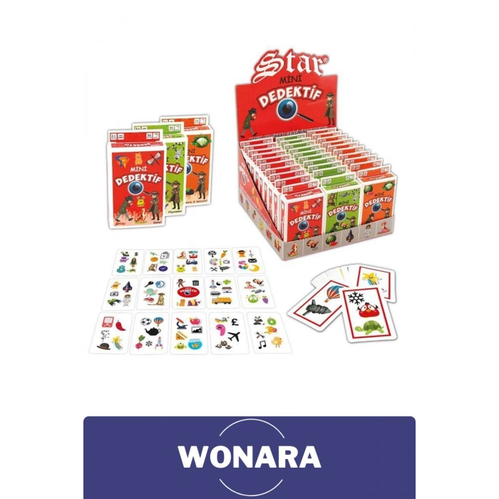 Özel Zeka Geliştirici Eğitici Ailece Çocuklara Eğlenceli Mini Dedektif Üçü Bir Arada Oyun Kart Seti