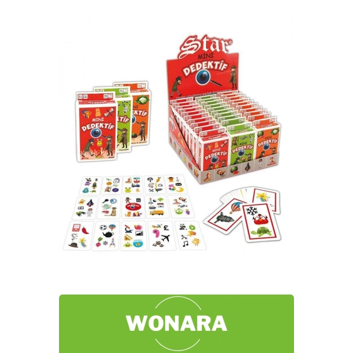 Özel Zeka Geliştirici Eğitici Ailece Çocuklara Eğlenceli Mini Dedektif Hayvanlar Oyun Kart Seti