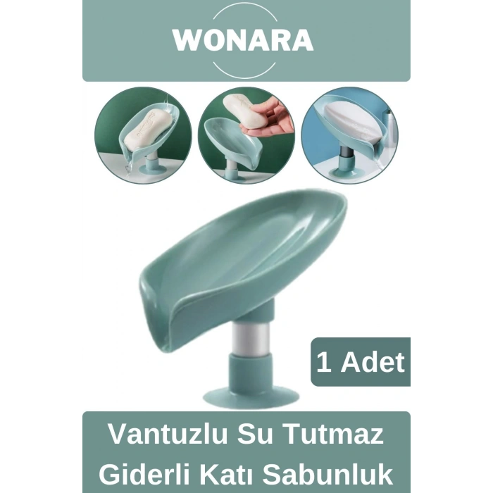 Özel Üretim Pratik Hijyenik Vantuzlu Su Tutmaz Giderli Mutfak Banyo Lavabo Katı Sabunluk 1 Adet