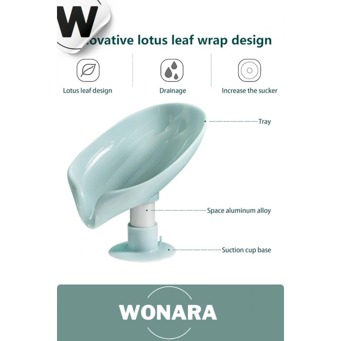 Özel Üretim Pratik Hijyenik Vantuzlu Su Tutmaz Giderli Mutfak Banyo Lavabo Katı Sabunluk 1 Adet