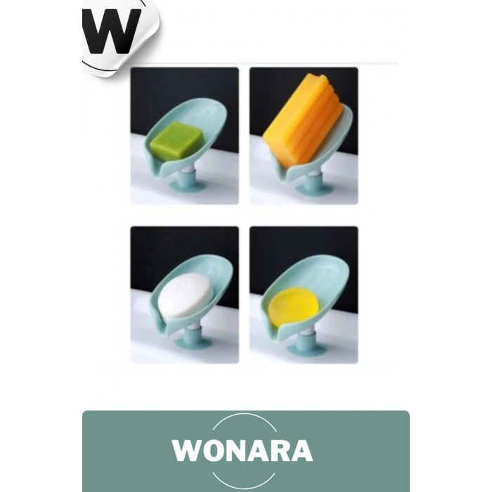 Özel Üretim Pratik Hijyenik Vantuzlu Su Tutmaz Giderli Mutfak Banyo Lavabo Katı Sabunluk 2 Adet