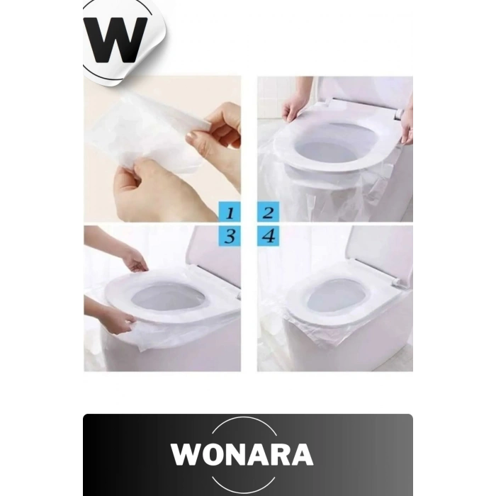 Seyahat ve Toplu Kullanım Alanları İçin Hijyenik Tek Kullanımlık Klozet Kılıf Poşeti 150 Adet