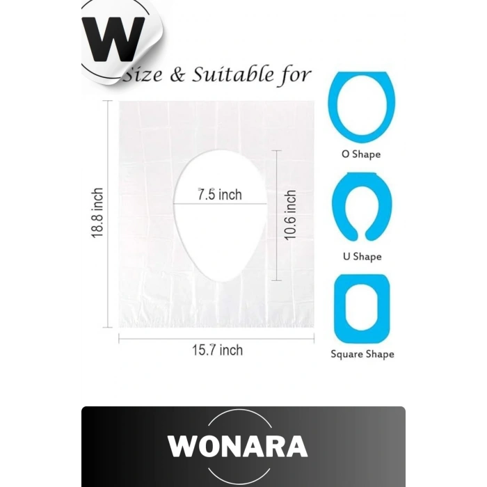 Seyahat ve Toplu Kullanım Alanları İçin Hijyenik Tek Kullanımlık Klozet Kılıf Poşeti 150 Adet