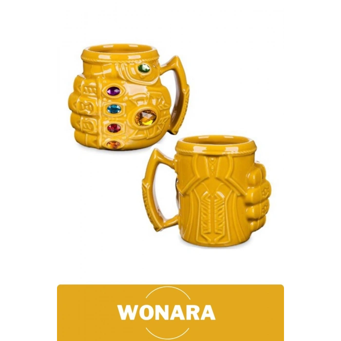 Özel Tasarım Sevgili Arkadaş Şık ve Dekoratif Hediyelik Porselen Thanos Motifli Kupa Bardak