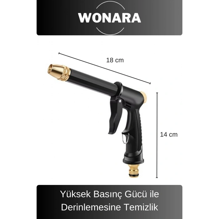 Deluxe Yüksek Güçlü Basınçlı Ayarlanabilir Başlıklı Çok Fonksiyonlu Araç Halı Yıkama Tabancası