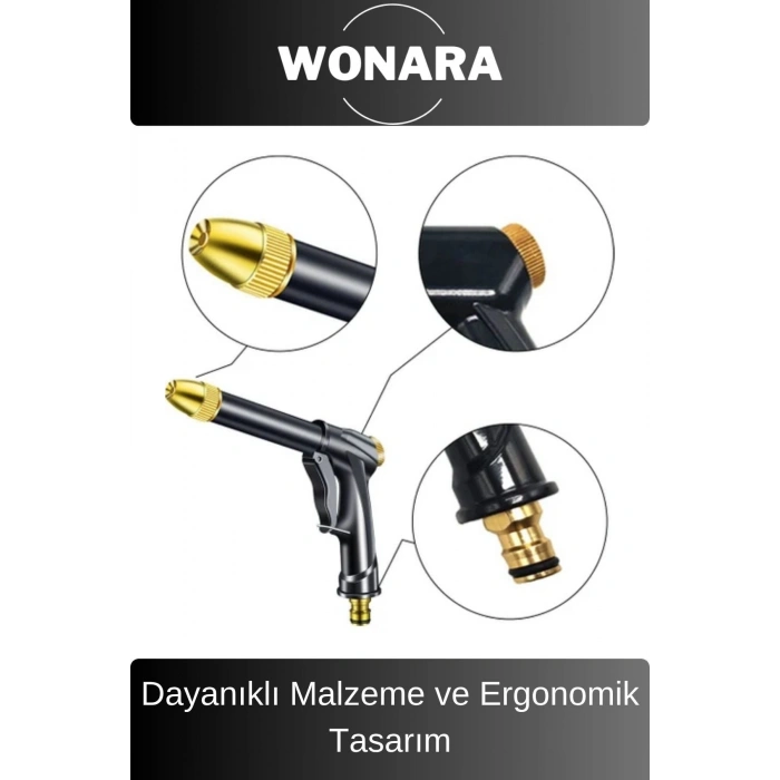 Deluxe Yüksek Güçlü Basınçlı Ayarlanabilir Başlıklı Çok Fonksiyonlu Araç Halı Yıkama Tabancası