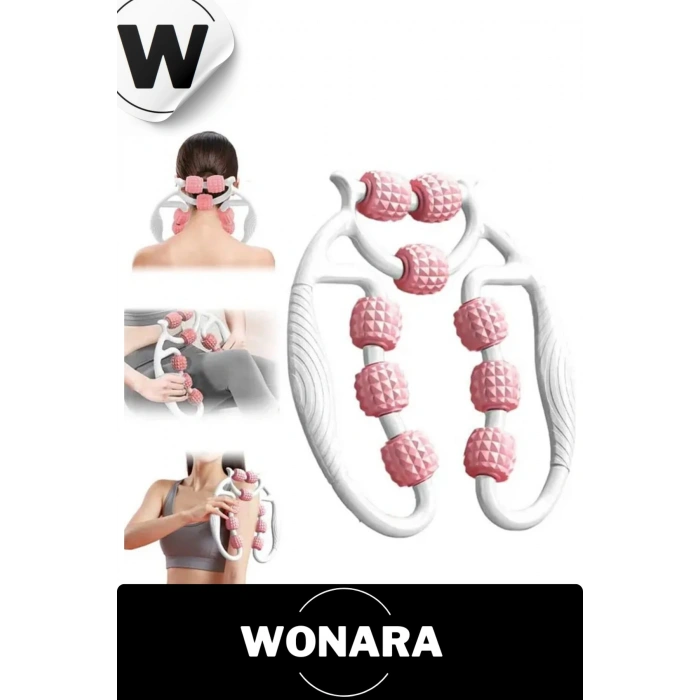 Profesyonel Çift Yönlü Ayarlanabilir Basınçlı Masaj Cihazı 9 Tekerlekli Lenf Rulosu