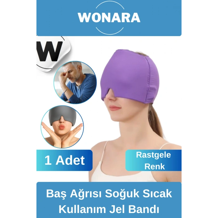 Premium Elastik Tüm Baş Tiplerine Uygun Soğuk ve Sıcak Kullanımlı Rahatlatıcı Jel Kompress Bandı