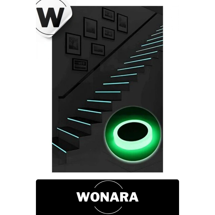 Premium Karanlıkta Yansıyan Yapışkanlı Işık Veren Fosforlu (Fotolümen) Yeşil Şerit Bant 4 mt 2 Adet