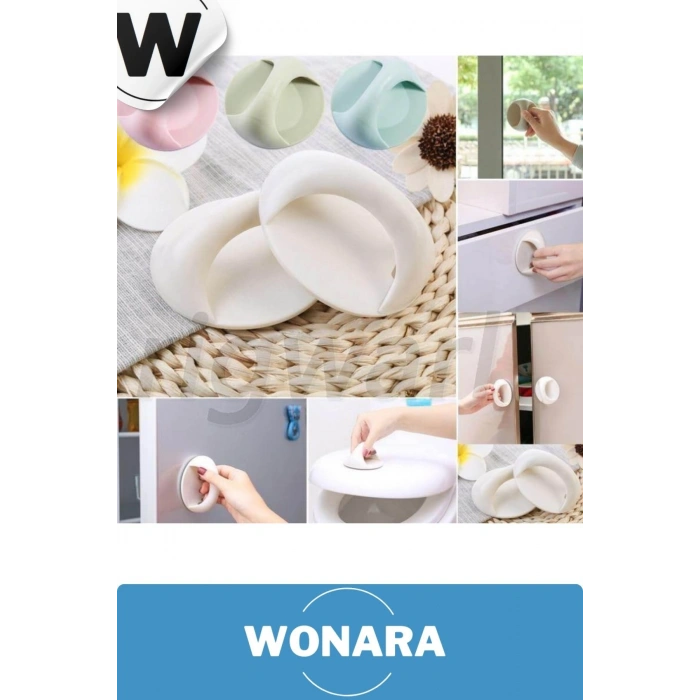 Çok Amaçlı İz Bırakmayan Yapışkan Tutacak Kapı Dolap Cam Fayans Ahşap Panel Klozet Kulp Aparatı