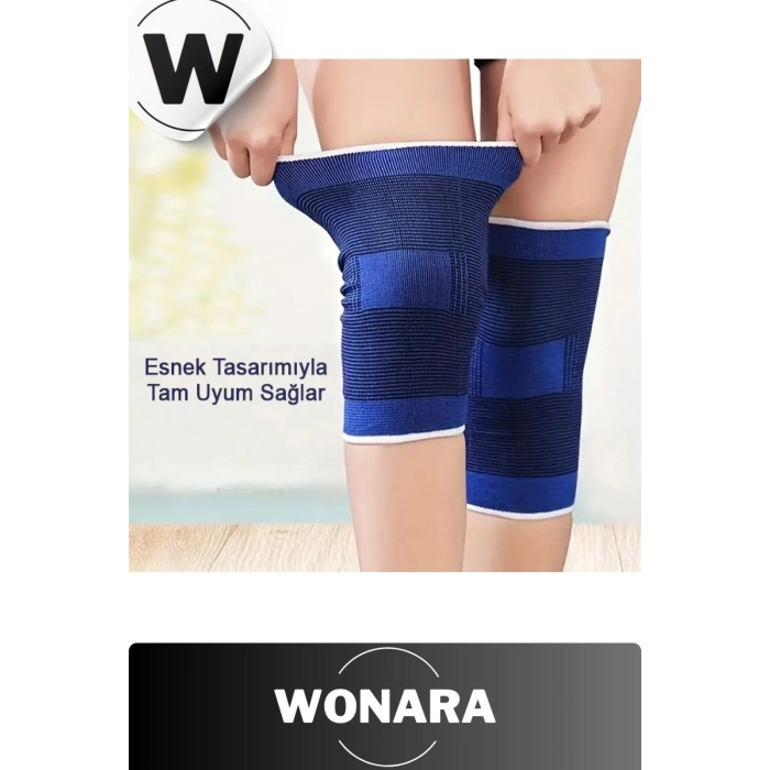 Premium Esnek Sporcu Diz Koruyucu Elastik Bandaj Destekleyici Sakatlık Ameliyat Dizlik 2li Set