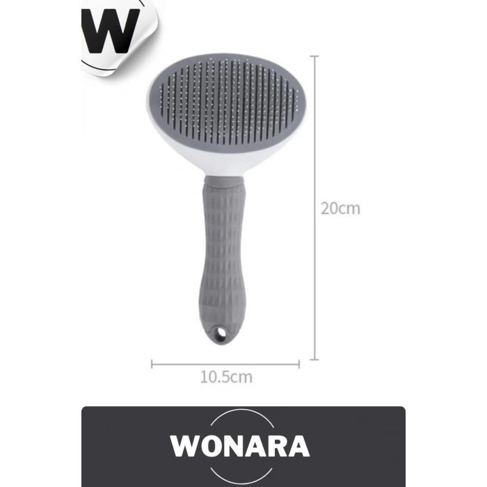 Özel Üretim Otomatik Tuşlu Tüy Toplama Tarağı Kedi Köpek İçin Kolay Temizlenen Pet Bakım Fırçası