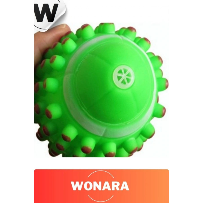 Dayanıklı Etkili Tırtıklı Evcil Hayvan Aksesuarı Sesli Köpek Topu Diş Kaşıma Temizleme Oyuncağı