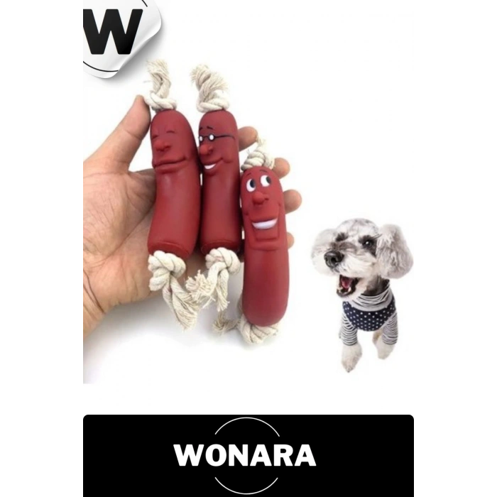 Dayanıklı Eğitim Oyuncağı Köpek Çene Kası Güçlendirici Evcil Hayvan Sosis Modeli 40cm