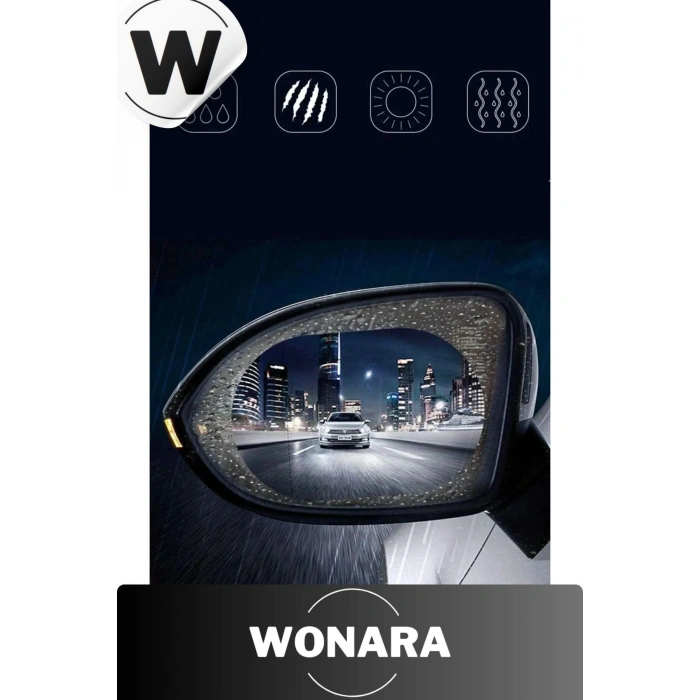 Özel Üretim Yağmur Kaydırıcı Buğu Önleyici Su Tutmaz Araba Yan Dikiz Aynası Koruma Filmi 2li Set