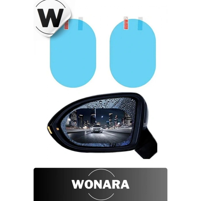 Özel Üretim Yağmur Kaydırıcı Buğu Önleyici Su Tutmaz Araba Yan Dikiz Aynası Koruma Filmi 2li Set