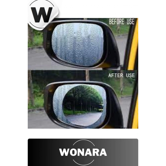 Özel Üretim Yağmur Kaydırıcı Buğu Önleyici Su Tutmaz Araba Yan Dikiz Aynası Koruma Filmi 2li Set