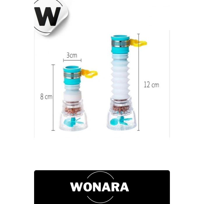 Döner Başlıklı Ekonomik Mineral Filtreli Hareketli Pervane Sistemli Evye Musluk Ucu 360 Derece