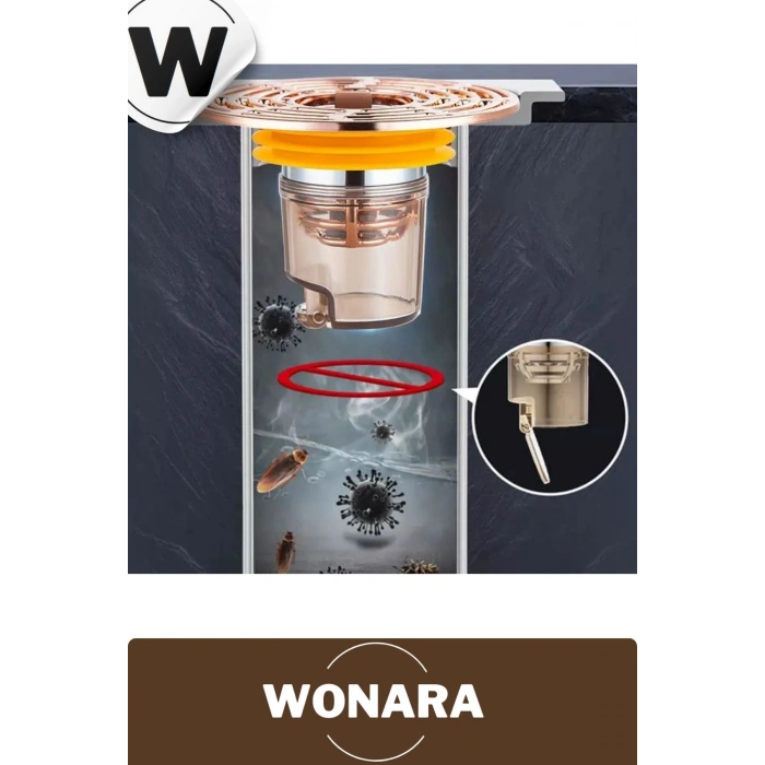 Deluxe Seri Standart DN40-DN50 Borularıyla Uyumlu Banyo Geri Akış Koku Önleyici Gider Aparatı