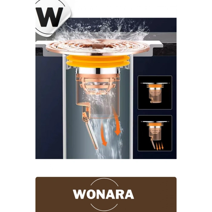 Deluxe Seri Standart DN40-DN50 Borularıyla Uyumlu Banyo Geri Akış Koku Önleyici Gider Aparatı