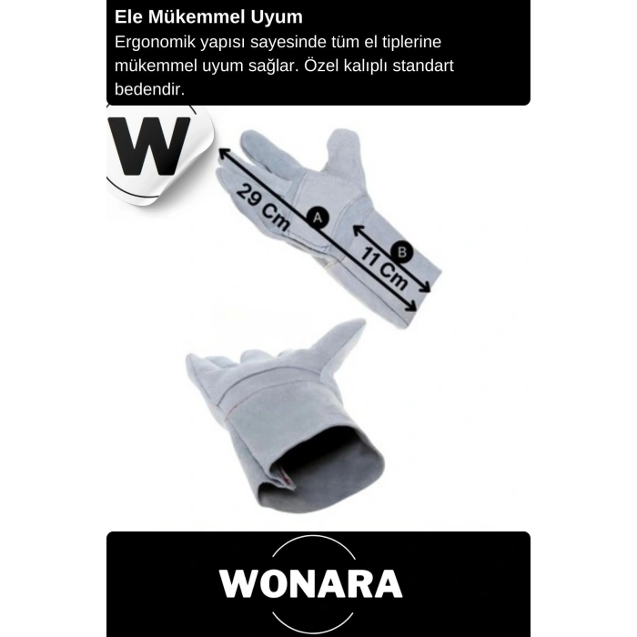 Deluxe Çok Amaçlı Kaynak Yangın Için Su Geçirmez Isıya Dayanıklı Yanmaz A Kalite Deri Eldiven